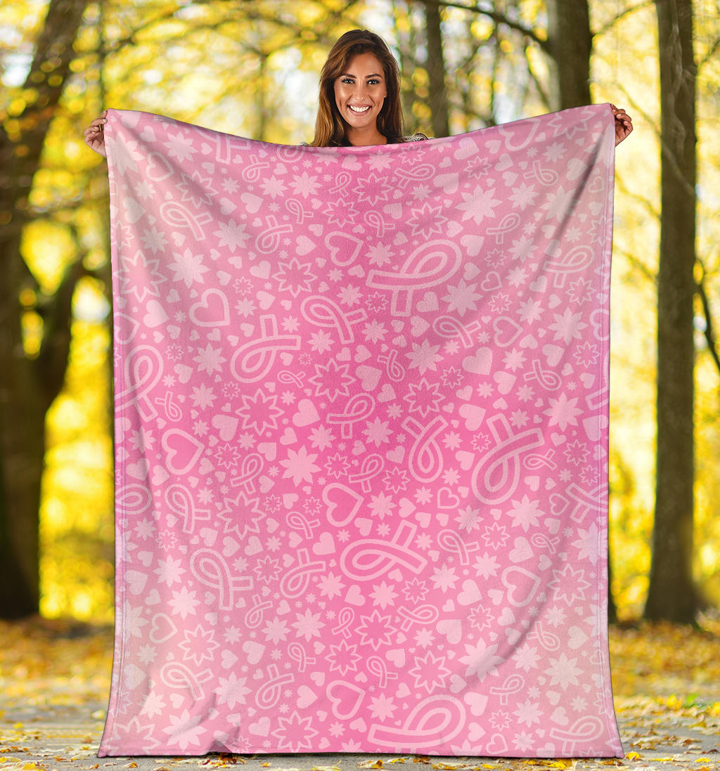 Breast cancer Pattern Print Design 02 Premium Blanket