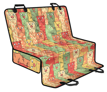 Ferret Pattern Print Design 01 Rear Dog Car Seat Cover Hammock