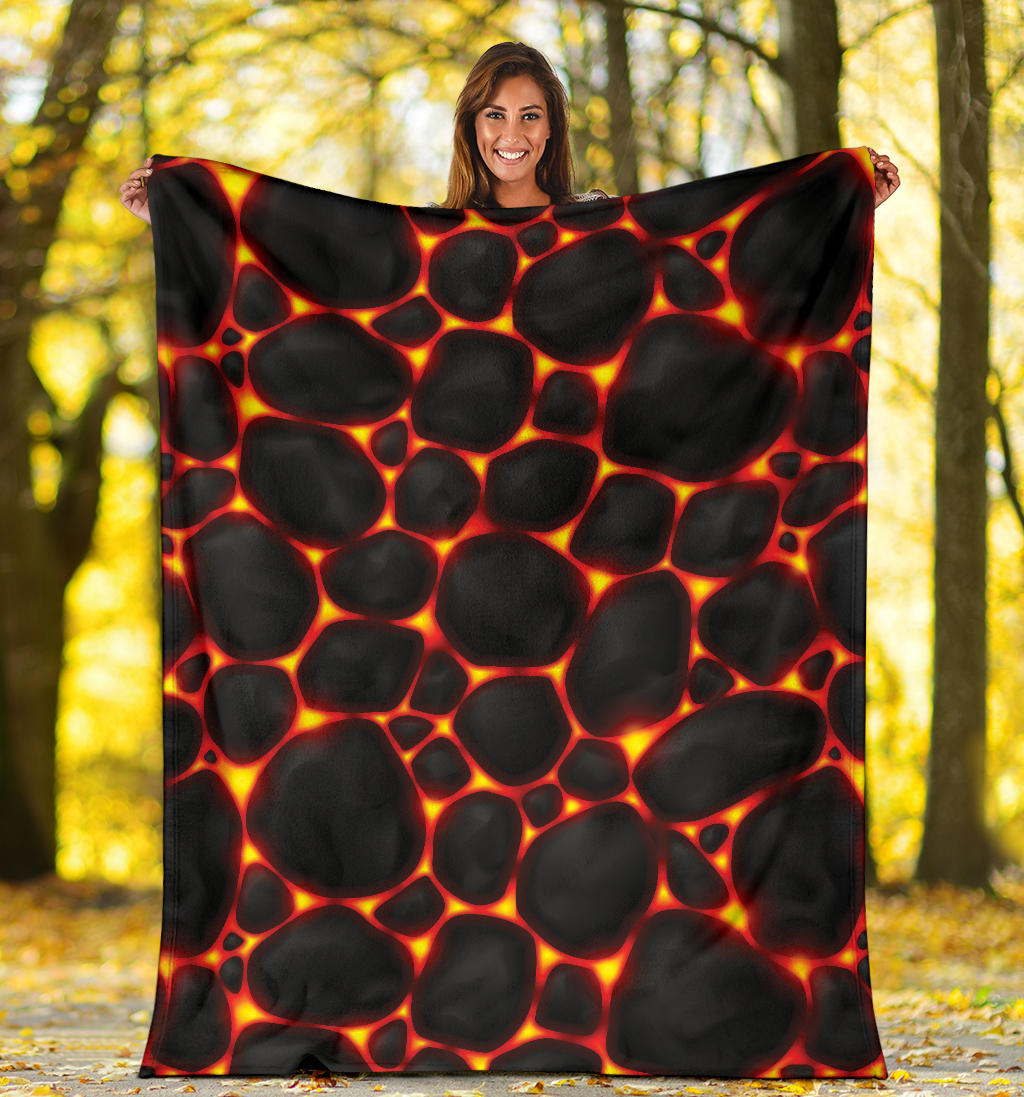 Lava Pattern Print Design 01 Premium Blanket