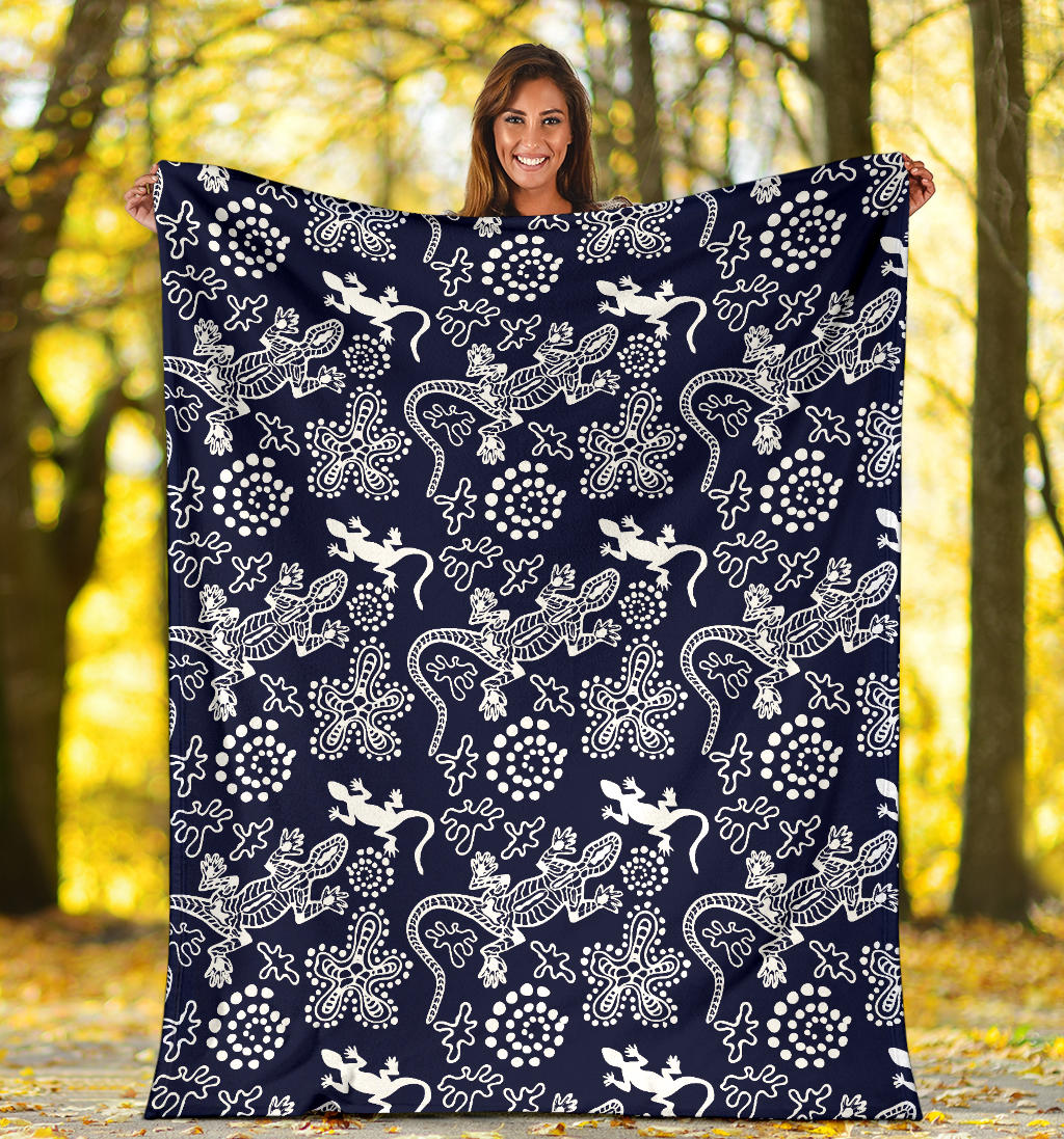 lizard Pattern Print Design 03 Premium Blanket