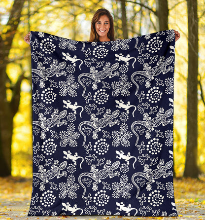 lizard Pattern Print Design 03 Premium Blanket