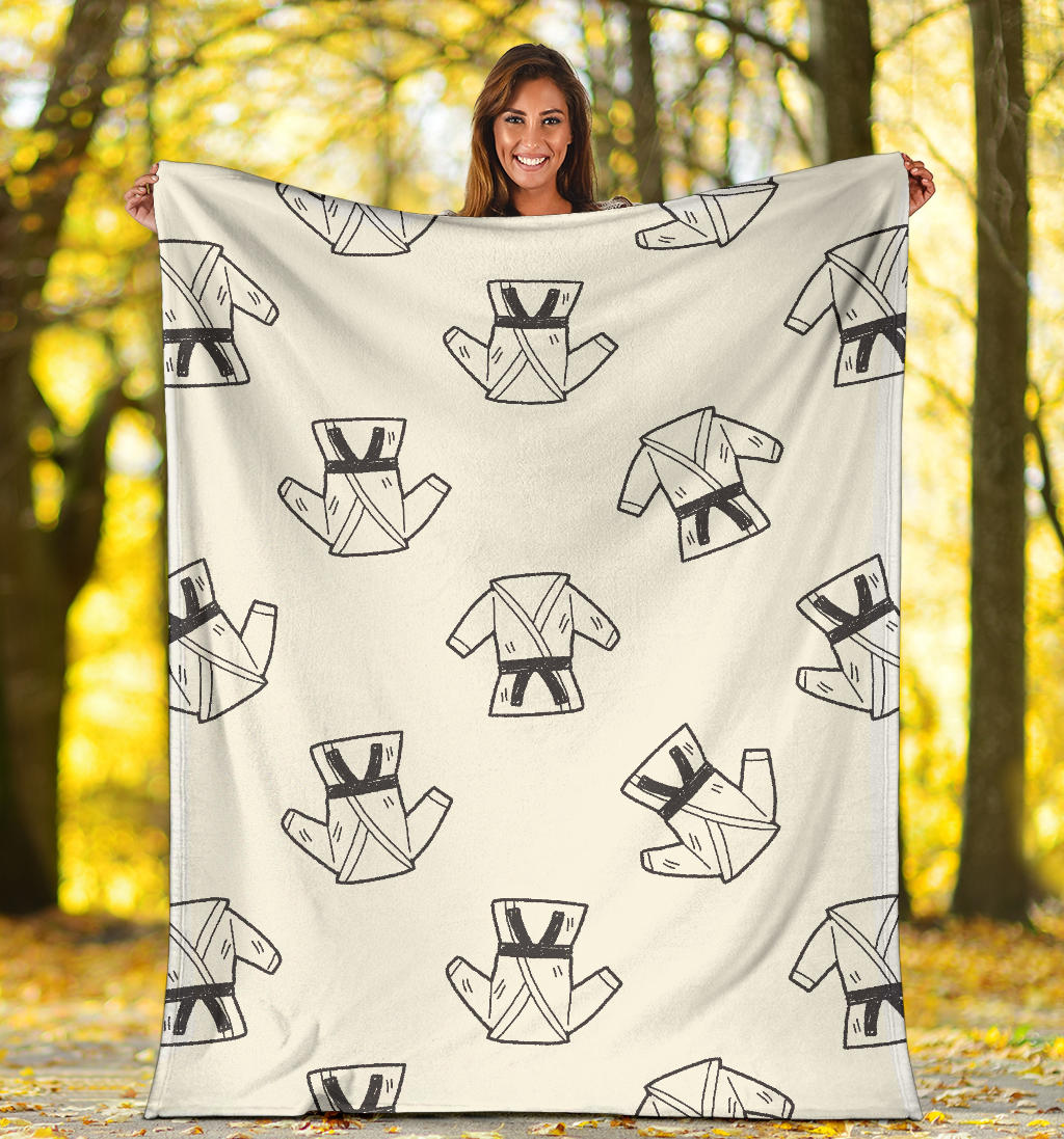 Karate Pattern Print Design 01 Premium Blanket