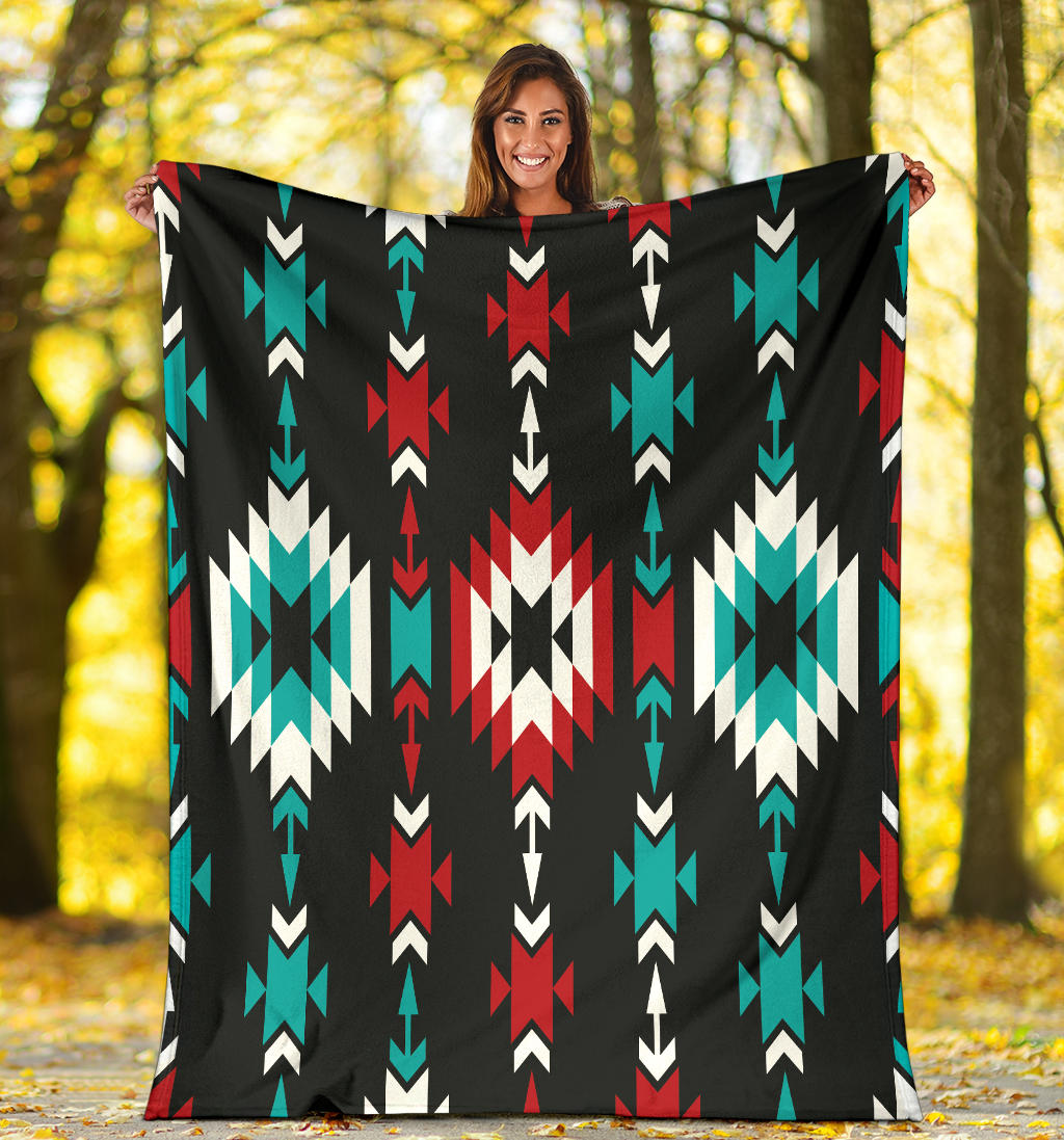 Native Pattern Print Design A08 Premium Blanket