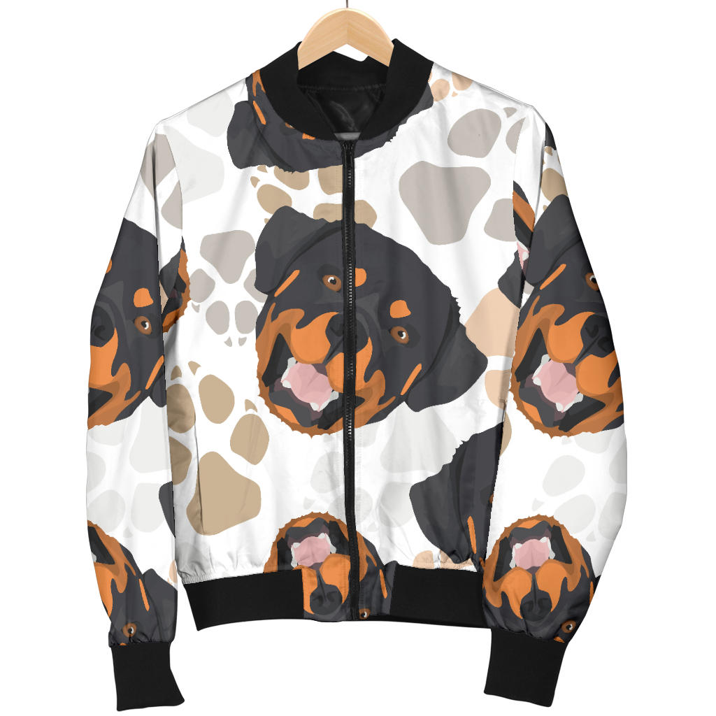 Rottweiler Pattern Print Design A03 Men Bomber Jacket