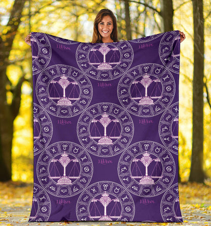 Libra Pattern Print Design 03 Premium Blanket