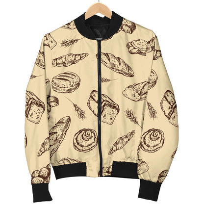 Bread Pattern Print Design 04 Men Bomber Jacket