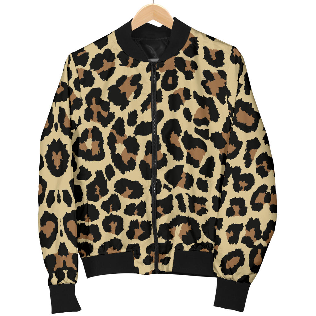 Cheetah Pattern Print Design 02 Men Bomber Jacket