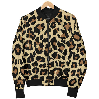 Cheetah Pattern Print Design 02 Men Bomber Jacket