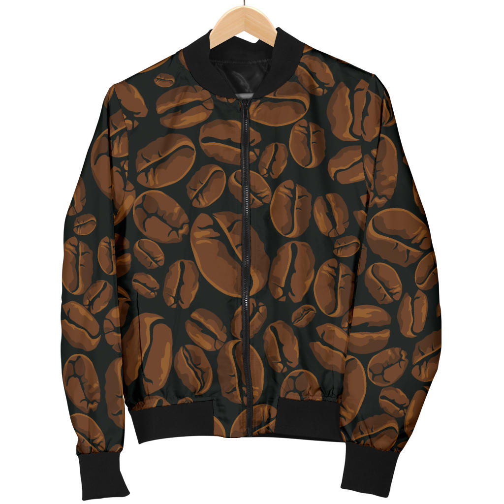 Coffee Pattern Print Design 01 Men Bomber Jacket