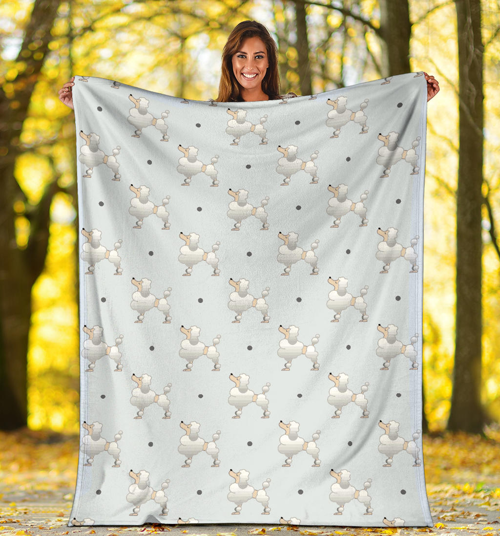 Poodle Pattern Print Design A05 Premium Blanket