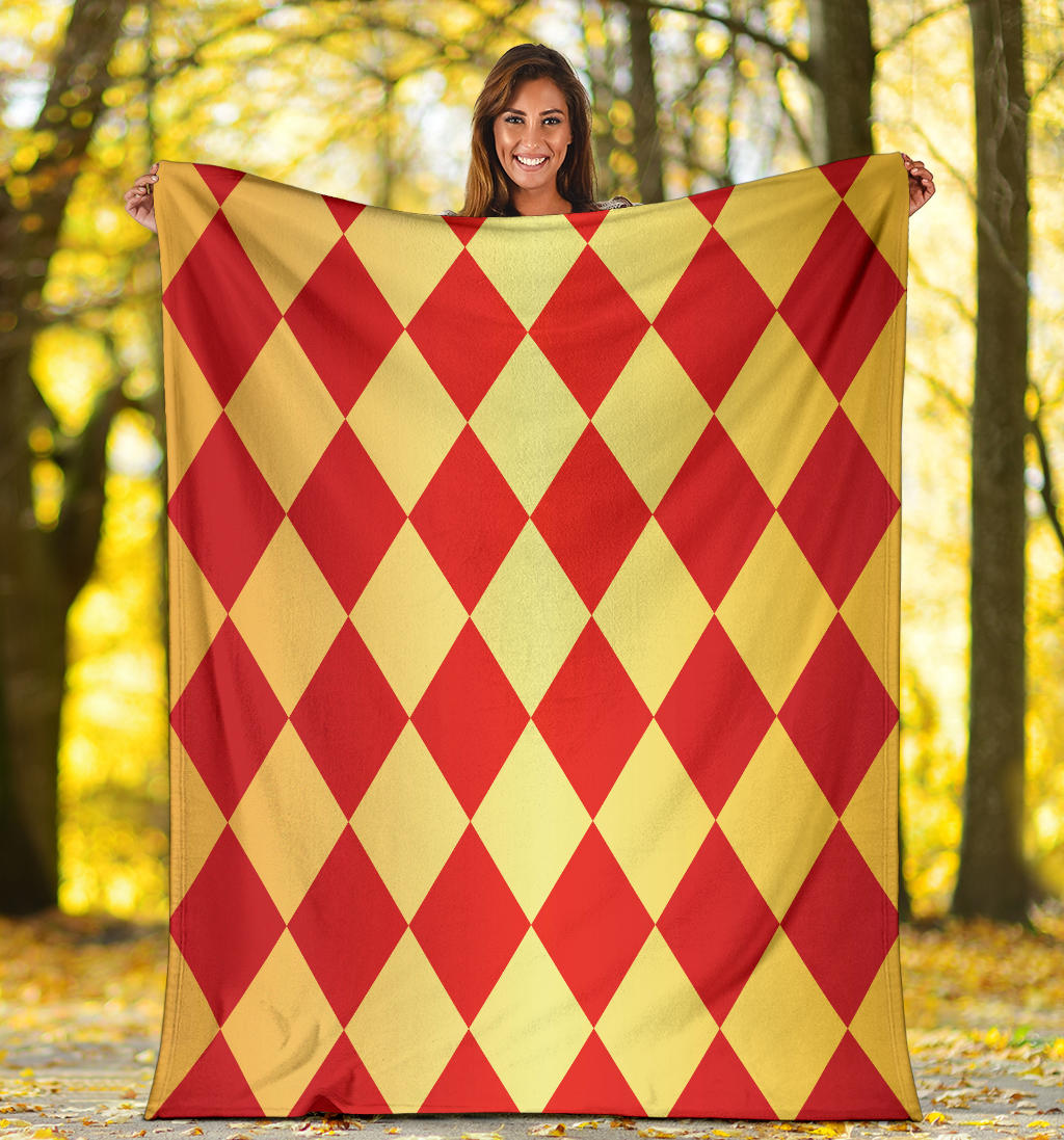 Harlequin Pattern Print Design 03 Premium Blanket
