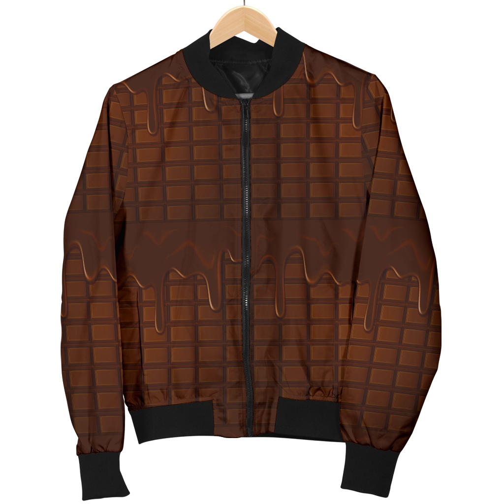 Chocolate Pattern Print Design 01 Men Bomber Jacket