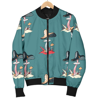 Mushroom Pattern Print Design A04 Men Bomber Jacket