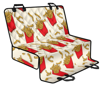 French Fried Pattern Print Design 01 Rear Dog Car Seat Cover Hammock