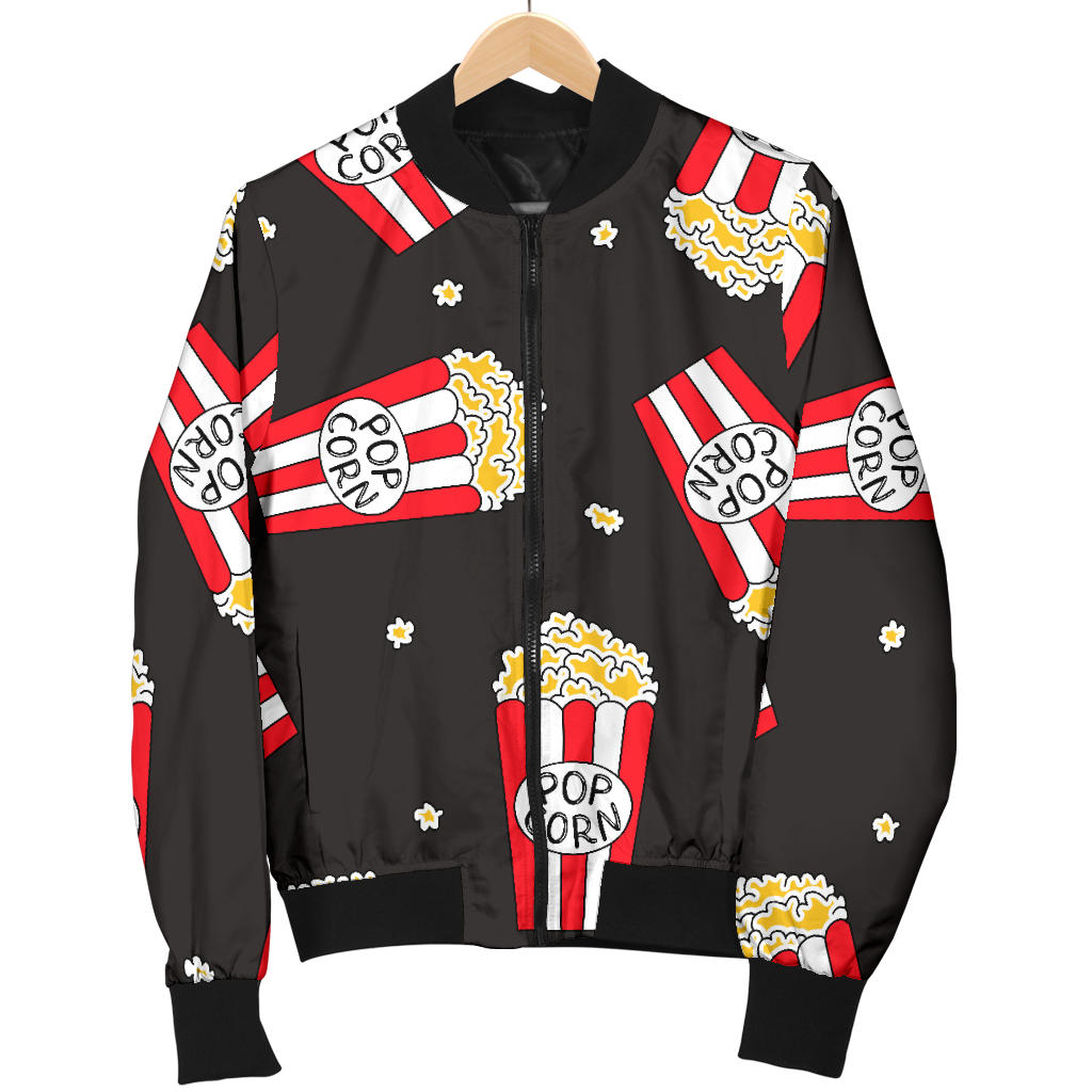 Popcorn Pattern Print Design A01 Men Bomber Jacket