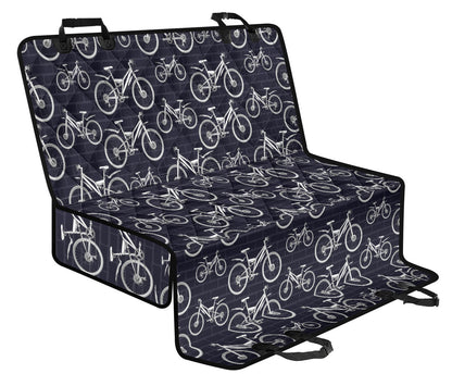 Mountain bike Pattern Print Design 02 Rear Dog Car Seat Cover Hammock