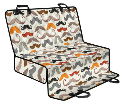 Mustache Pattern Print Design A02 Rear Dog Car Seat Cover Hammock