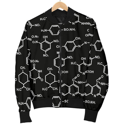 Chemical Pattern Print Design 02 Men Bomber Jacket