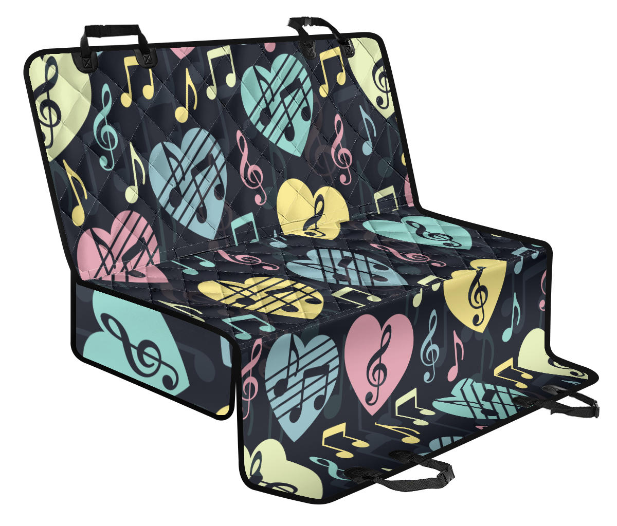Music note Pattern Print Design A03 Rear Dog Car Seat Cover Hammock