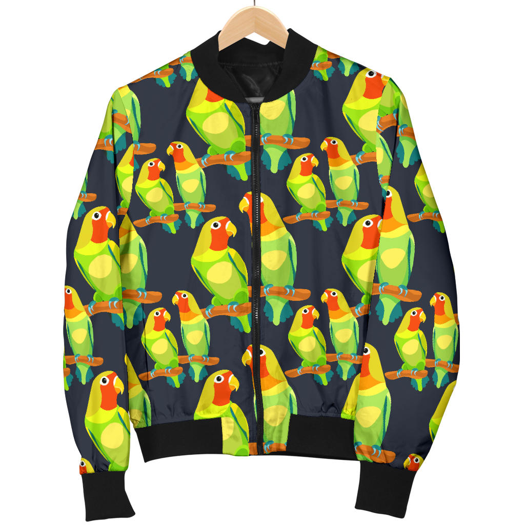 Lovebird Pattern Print Design 01 Men Bomber Jacket