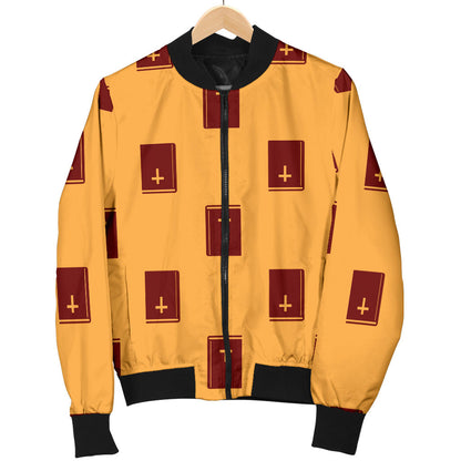 Bible Pattern Print Design 05 Men Bomber Jacket