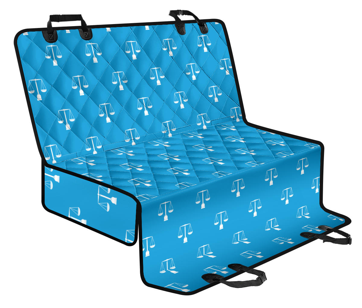 Libra Pattern Print Design 02 Rear Dog Car Seat Cover Hammock