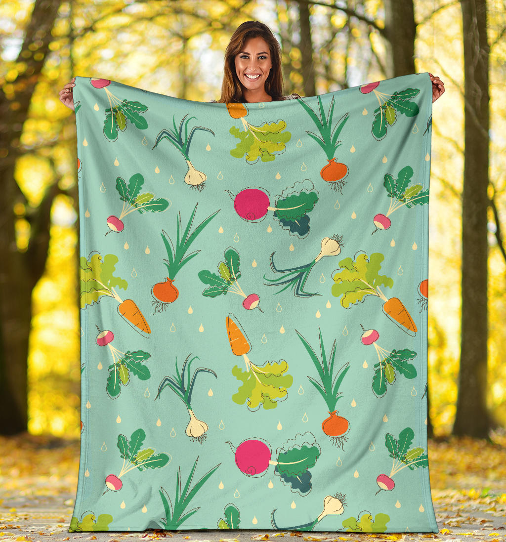 Radish Pattern Print Design A01 Premium Blanket
