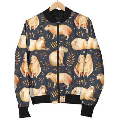 Capybara Pattern Print Design 02 Men Bomber Jacket
