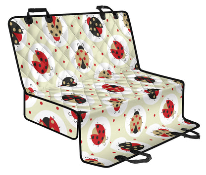Ladybug Pattern Print Design 03 Rear Dog Car Seat Cover Hammock