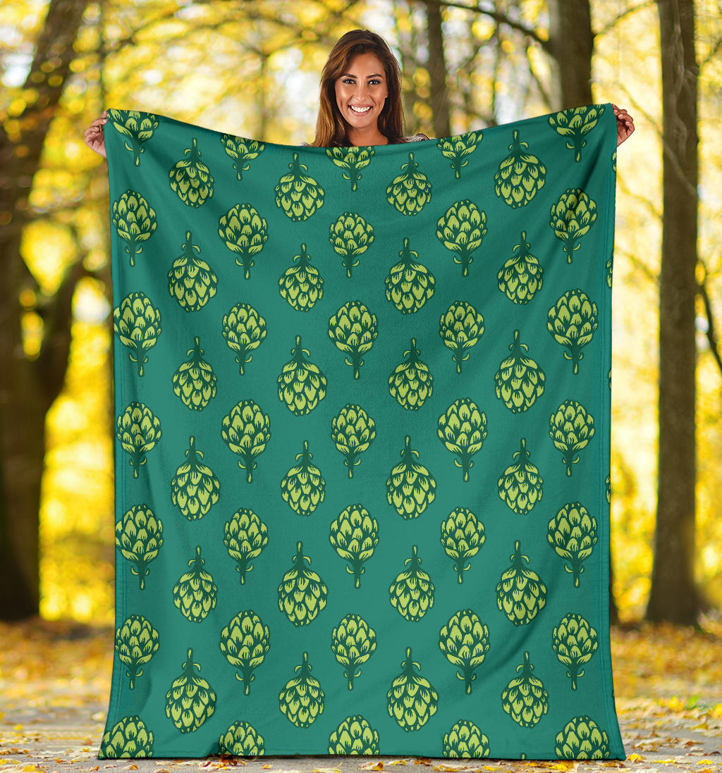 Artichoke Pattern Print Design 04 Premium Blanket
