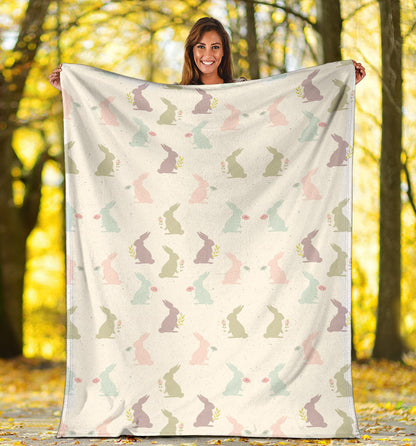 Bunny Pattern Print Design 05 Premium Blanket
