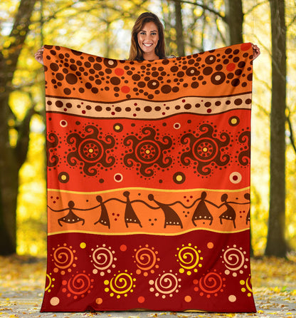 African Pattern Print Design 04 Premium Blanket