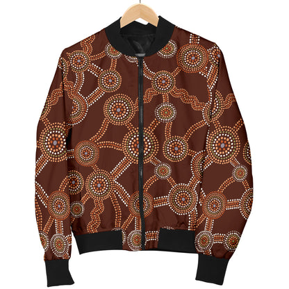 Aboriginal Pattern Print Design 03 Men Bomber Jacket