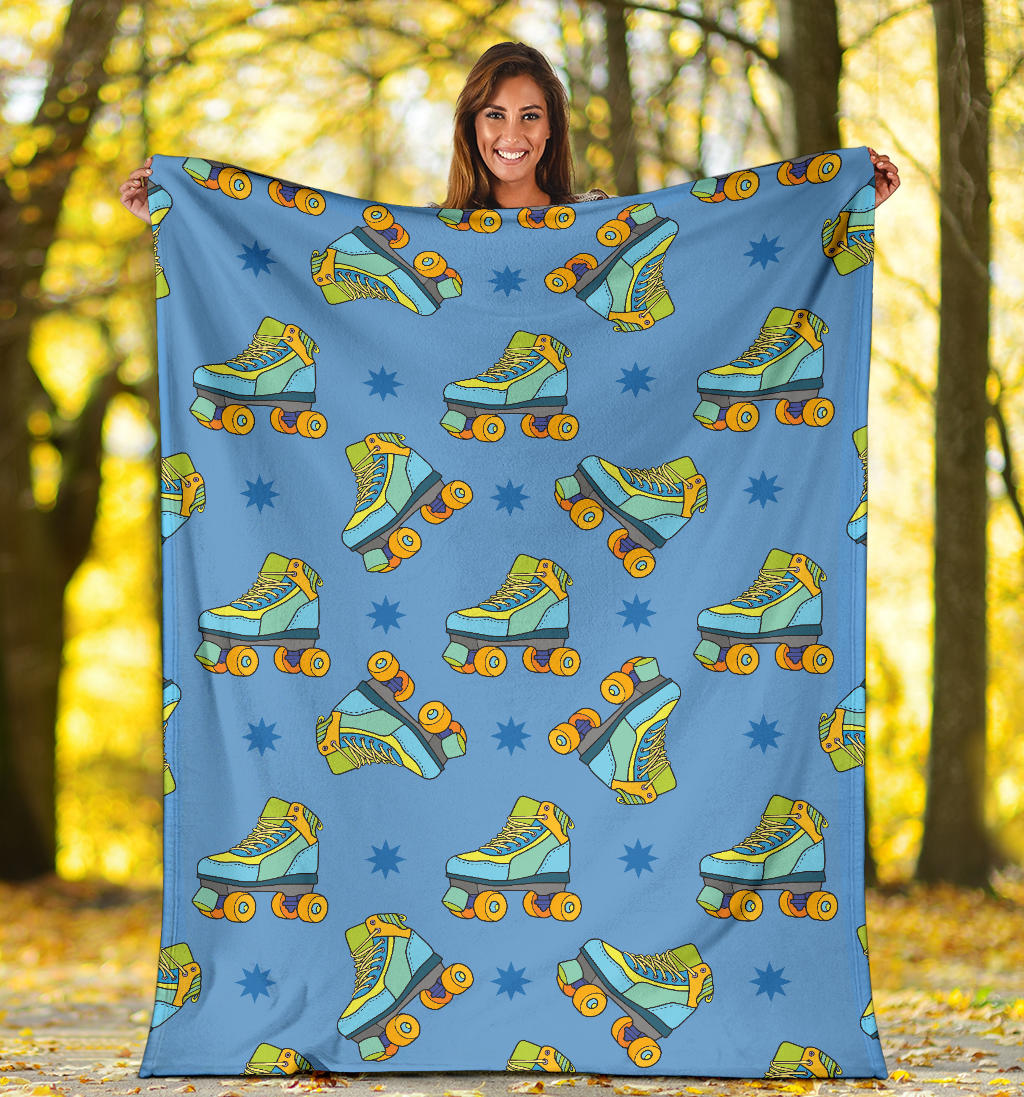 Roller skate Pattern Print Design A04 Premium Blanket