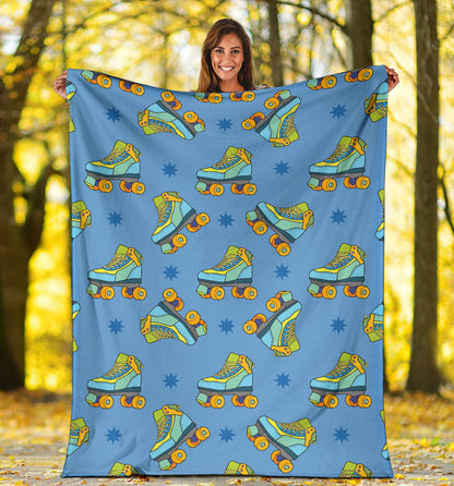 Roller skate Pattern Print Design A04 Premium Blanket