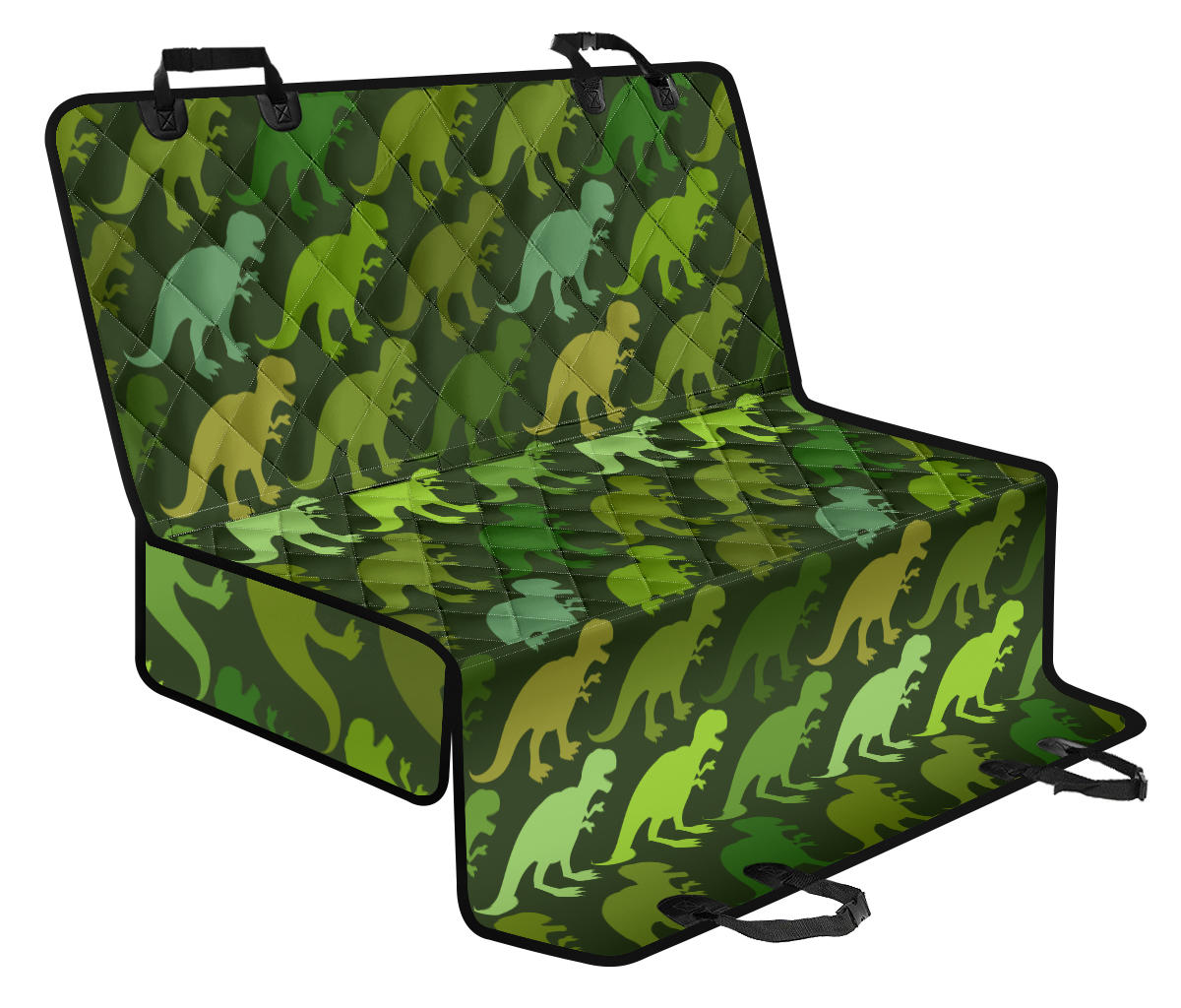 T Rex Pattern Print Design A03 Rear Dog Car Seat Cover Hammock