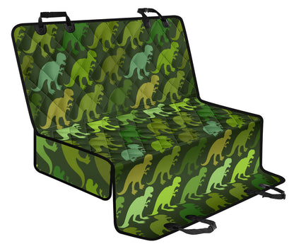 T Rex Pattern Print Design A03 Rear Dog Car Seat Cover Hammock