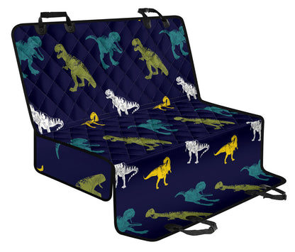 T Rex Pattern Print Design A07 Rear Dog Car Seat Cover Hammock