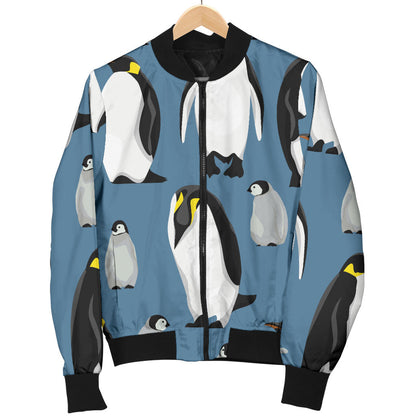 Penguin Pattern Print Design A03 Men Bomber Jacket