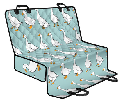 Goose Pattern Print Design 02 Rear Dog Car Seat Cover Hammock