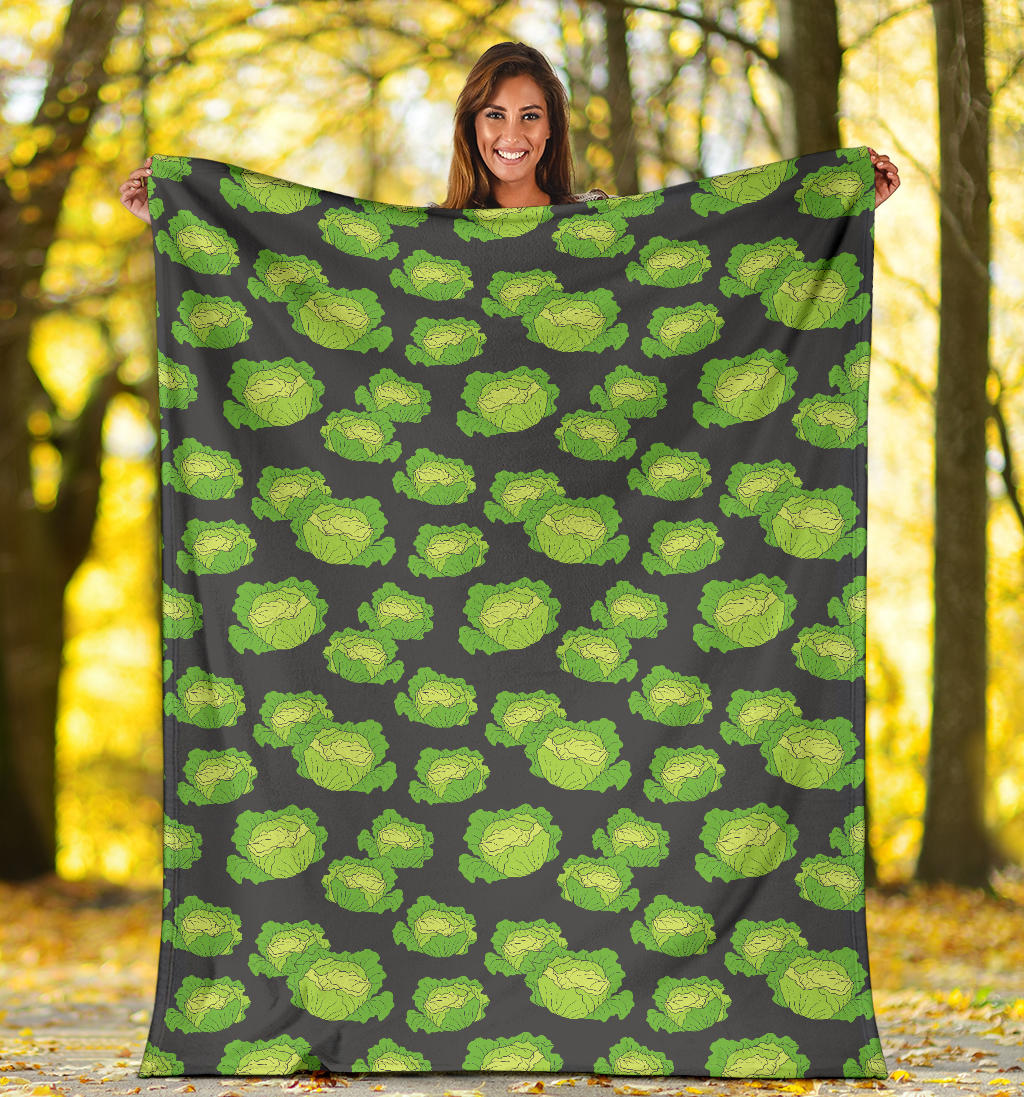 Cabbage Pattern Print Design 01 Premium Blanket