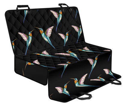 Hummingbird Pattern Print Design 06 Rear Dog Car Seat Cover Hammock