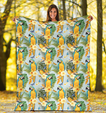 Parrot Pattern Print Design A04 Premium Blanket
