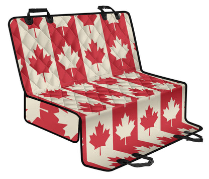 Maple Leaf Pattern Print Design 02 Rear Dog Car Seat Cover Hammock