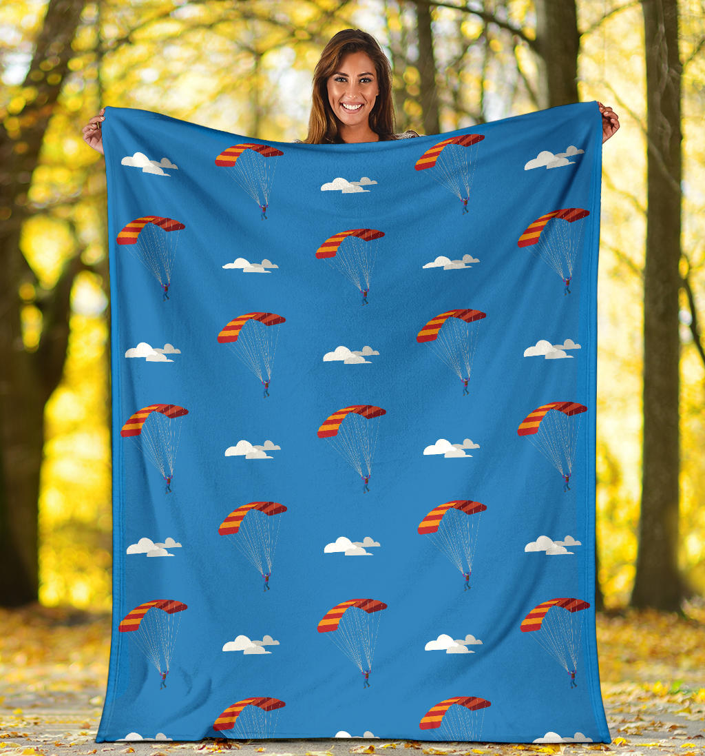 Skydiving Pattern Print Design 02 Premium Blanket