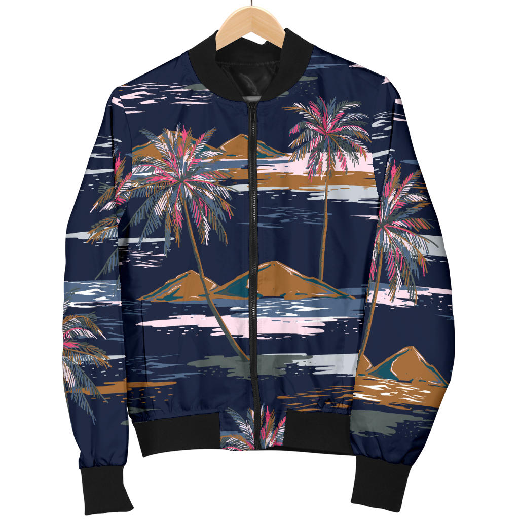 Pacific island Pattern Print Design A06 Men Bomber Jacket