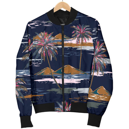 Pacific island Pattern Print Design A06 Men Bomber Jacket