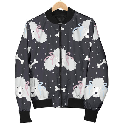 Poodle Pattern Print Design A03 Men Bomber Jacket
