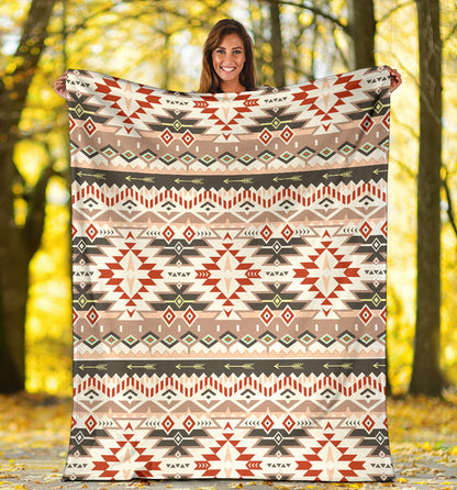Aztec Pattern Print Design 05 Premium Blanket