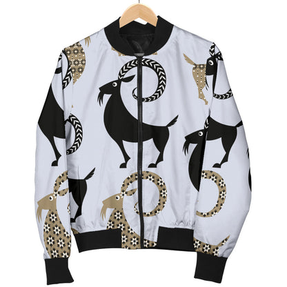 Goat Pattern Print Design 03 Men Bomber Jacket